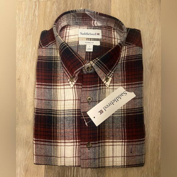 Saddlebred Mens Dress Classic Fit Shirt (L) - Picture 1 of 4